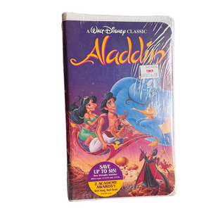 Disney Aladdin VHS with Purple and Gold Cover